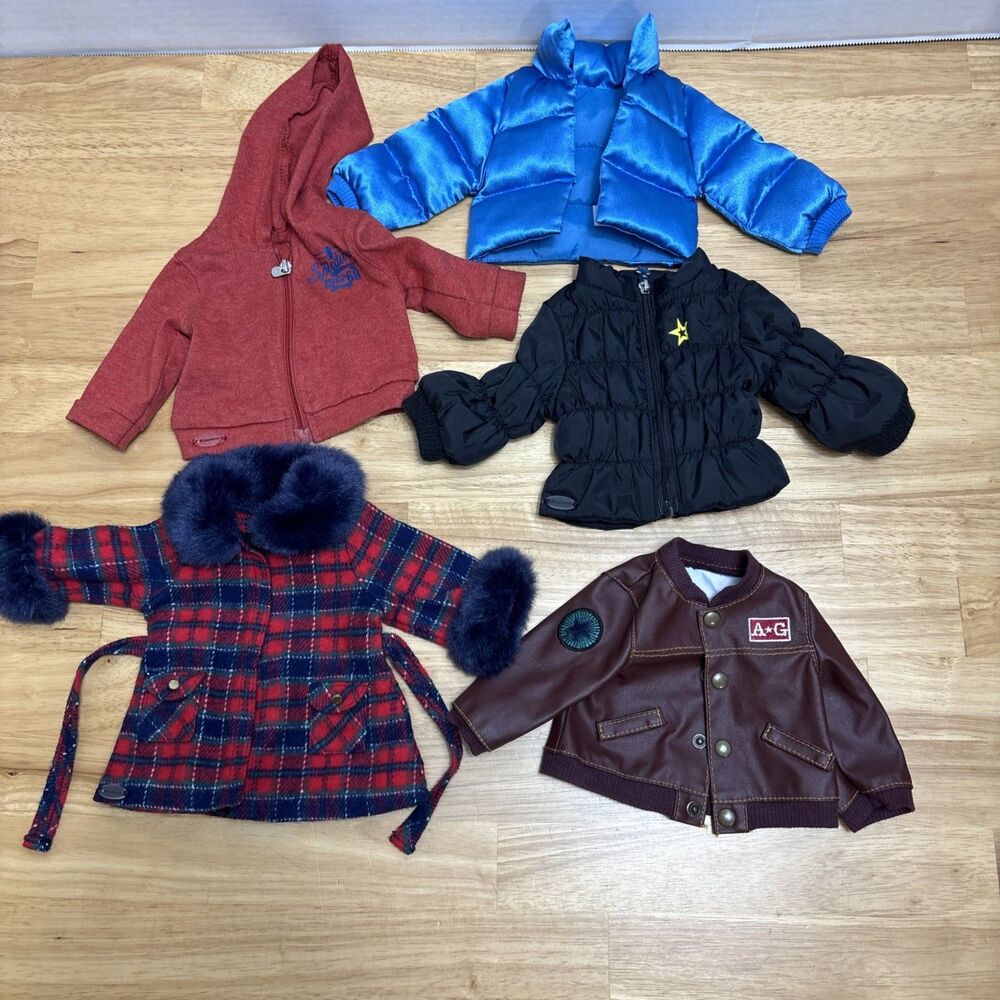 American Girl Doll Puffer Hoodie Winter Coats And Jackets Lot Of 5